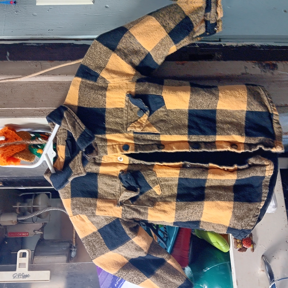 Little Bipsy Black and Tan Buffalo Plaid Jacket
